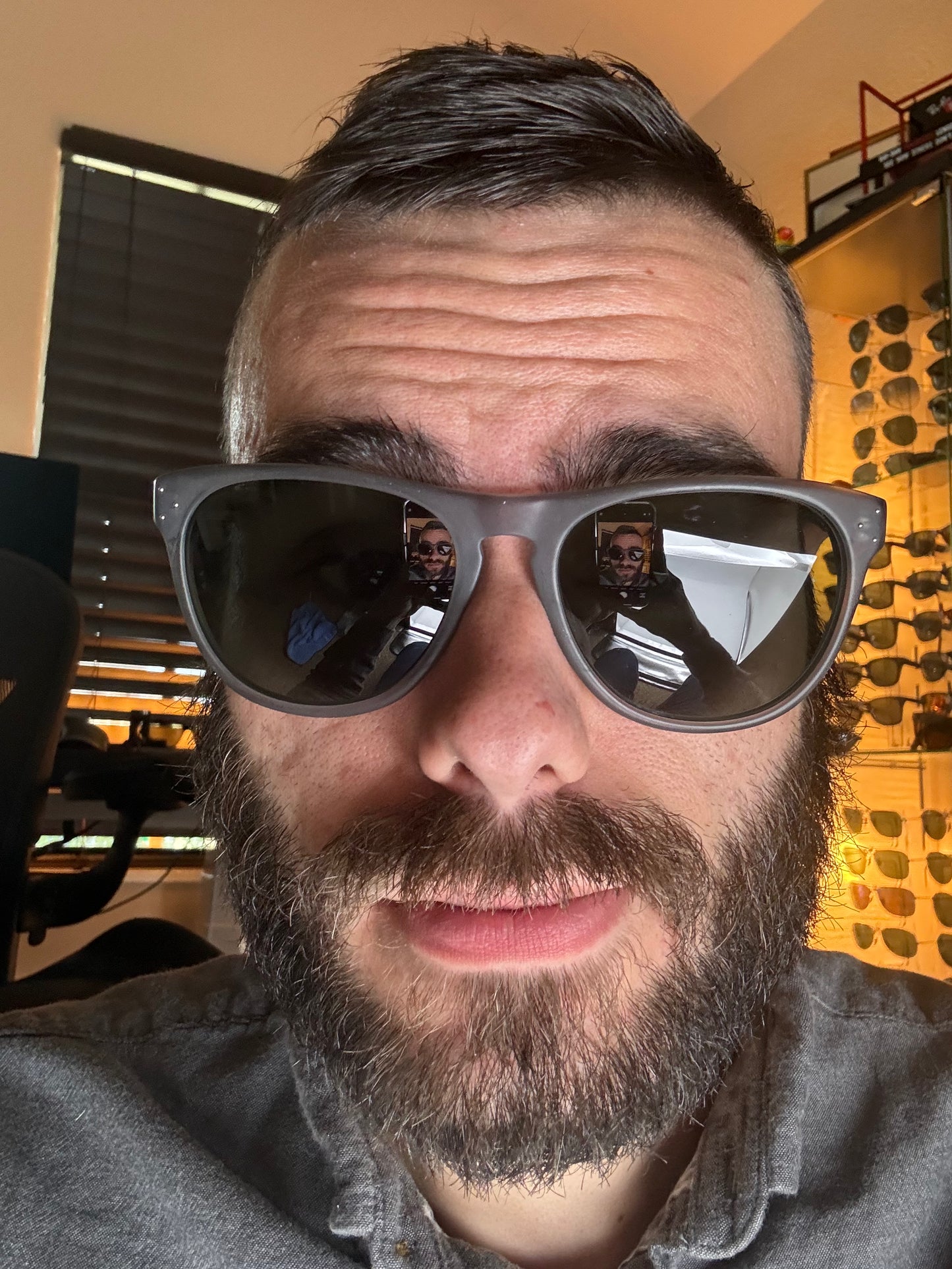 Oliver Peoples Daddy B 58mm OV 5091 1162/R5 Matte Shadow Grey Japan Preowned