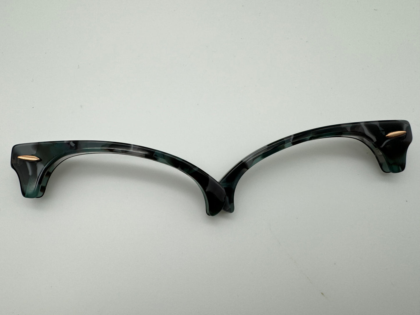 Genuine Ray Ban RB3016 Clubmaster Replacement Gray Green Tortoise Fleck Front Browbars 49mm Authentic NEW