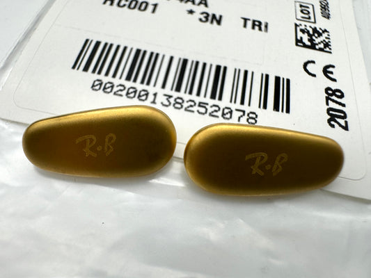 Ray Ban Titanium GOLD Replacement Nose Pads Authentic NEW