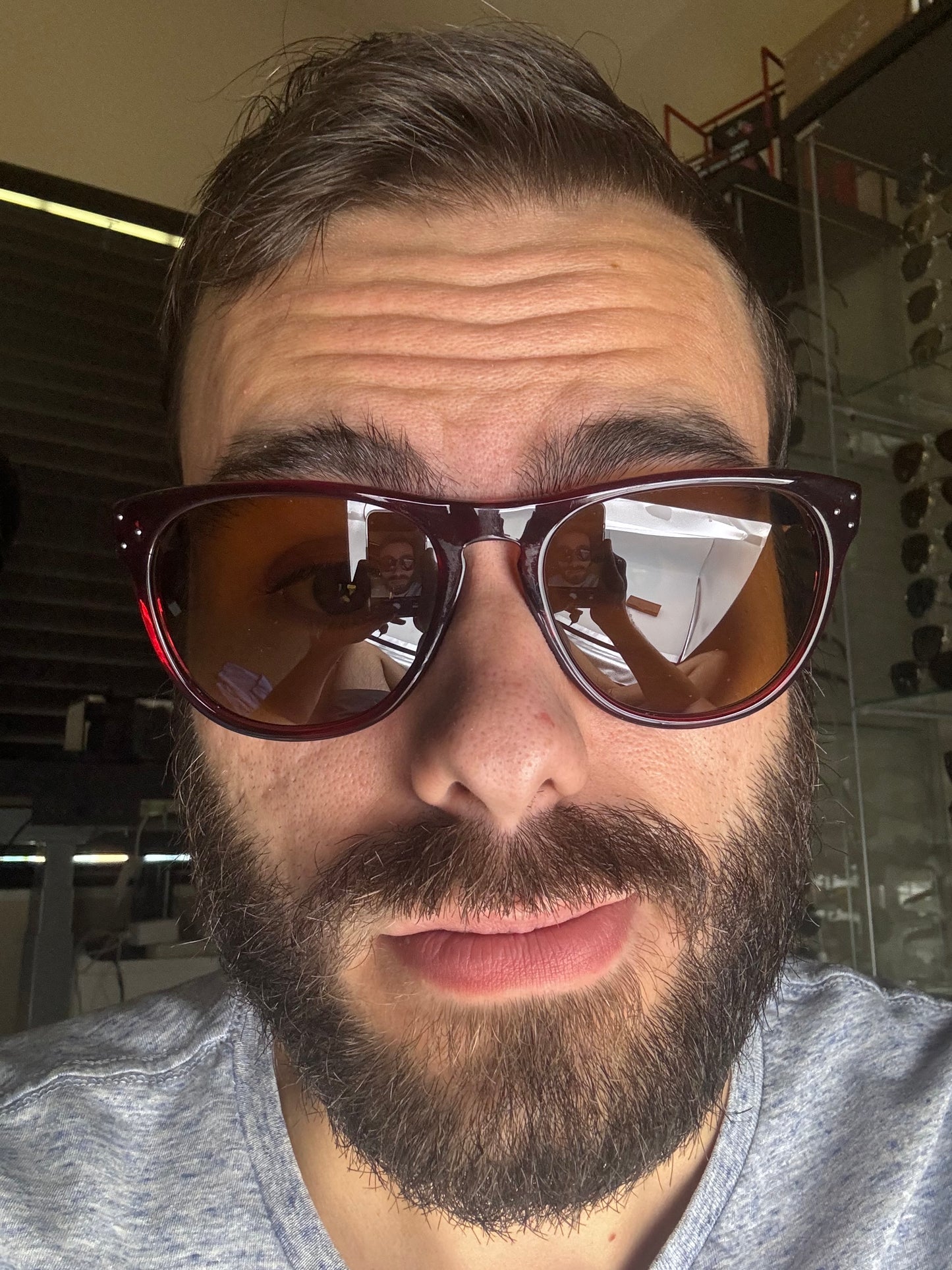 Oliver Peoples Daddy B 58mm OV 5091 1053/53 Red Havana Brown Lens Preowned RARE