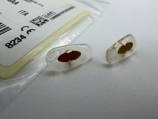 Oliver Peoples Sunglasses Eyeglasses Gold Replacement Nose Pads Clip Crimp on