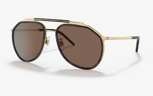 Dolce & Gabbana DG 2277 s Dark Brown / Gold Havana 02 / 73 Italy NEW