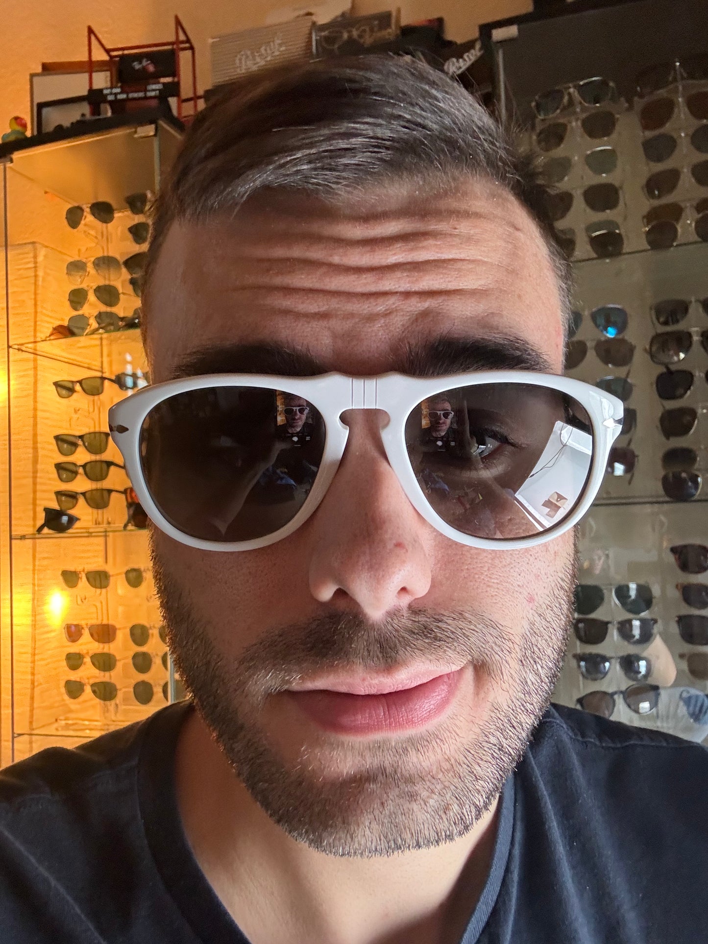 PERSOL x A.P.C. PO 649 1119/71 SUNGLASSES 54mm WHITE Gray Gradient NEW