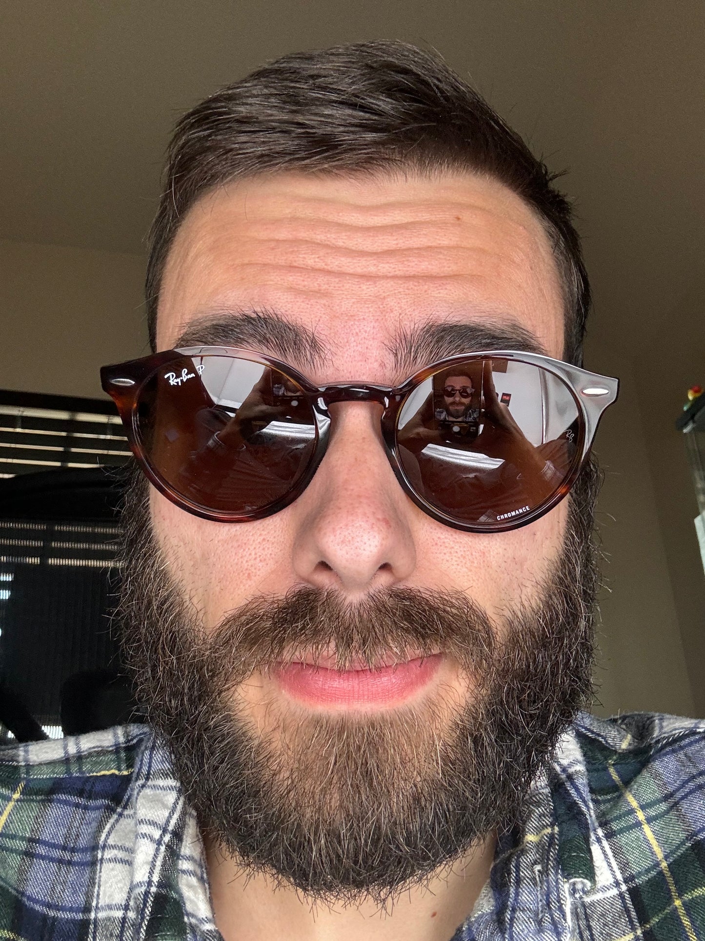 Ray-Ban Larry 51mm RB 7680 S Striped Havana Frame / Brown Chromance Polarized Japan NEW