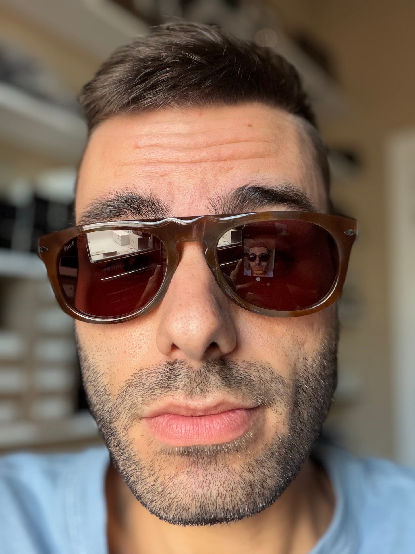 Persol & Cassina PO 3401S 53mm Light Havana / Terracotta Brown 1246H2 Itlay NEW