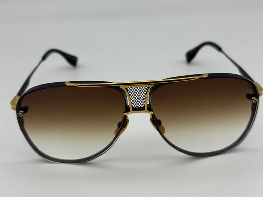 DITA DECADE TWO 62mm Brown Gradient / Black Gold titanium DRX-2082-B-BLK-GLD-62-Z Preowned