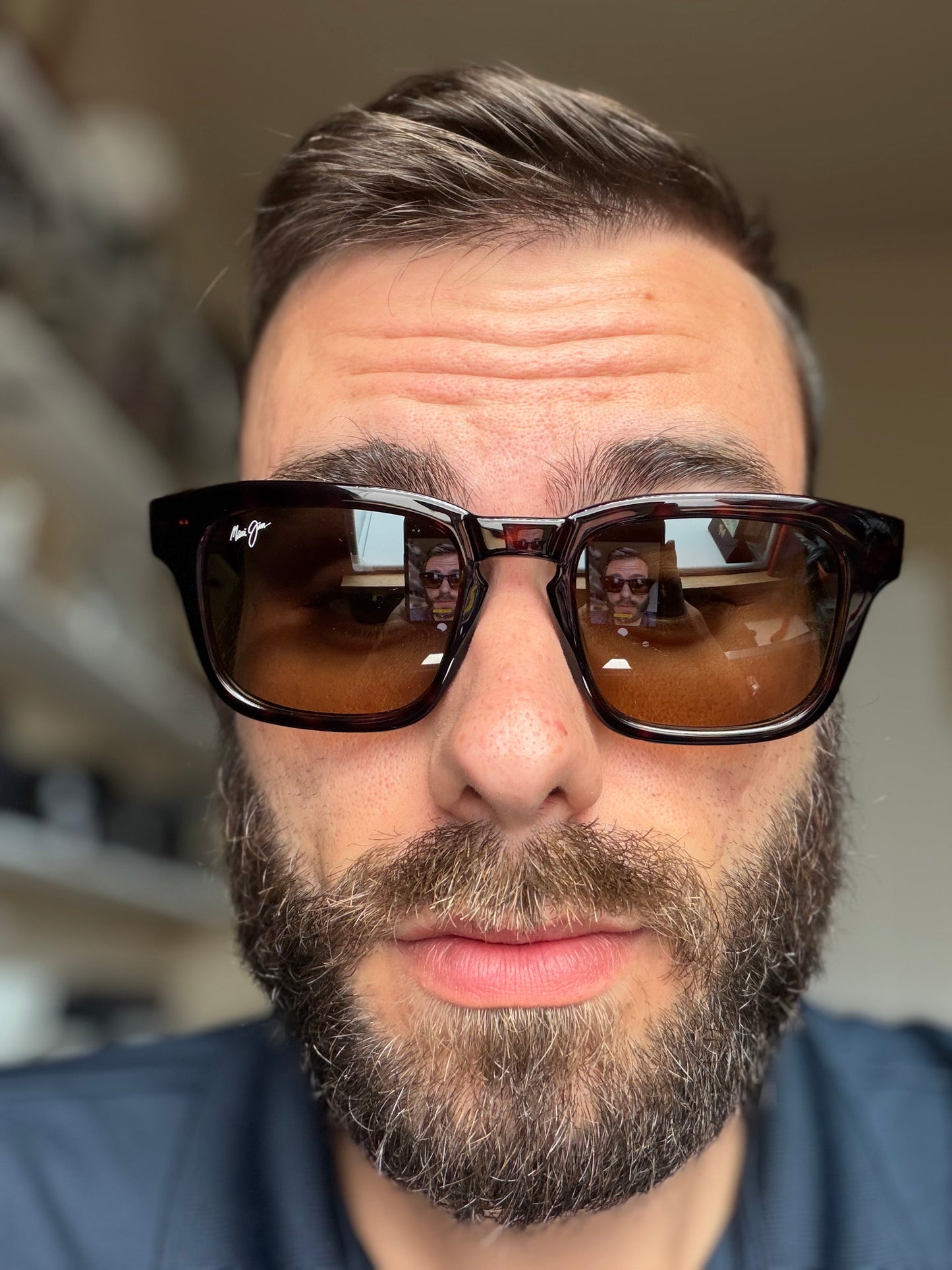 Maui Jim Maluhua 52mm Shiny Dark Havana / Transparent Yellow / HCL Bronze Super Thin Glass Lens Itlay NEW