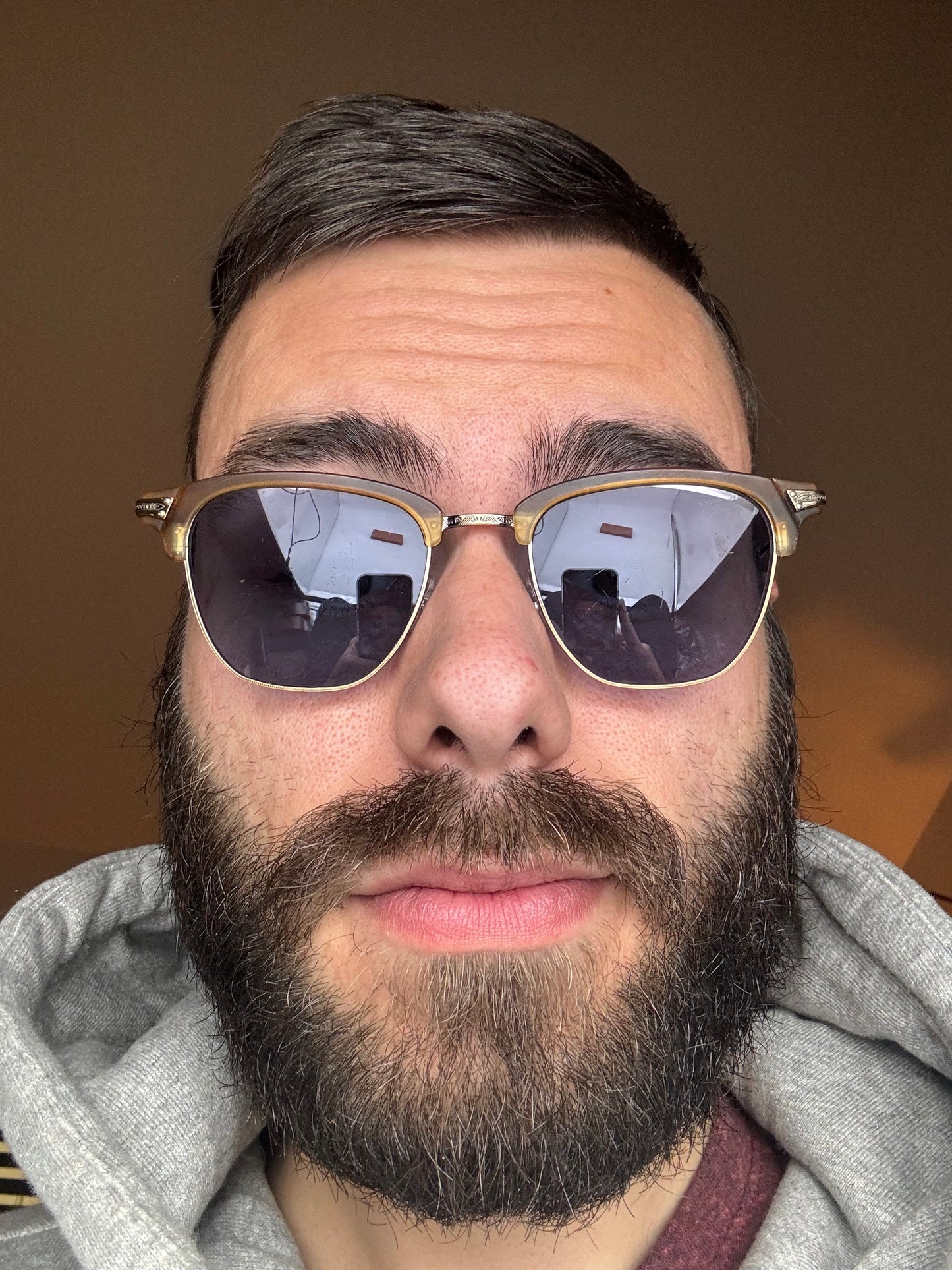 Oliver Peoples Banks Sun 49mm 5123 /82 OV 1145 Antique Gold Blue Preowned Read Description