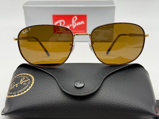 Ray-Ban RB 3754 60mm Matte Havana / Matte Gold - Brown Polarized NEW