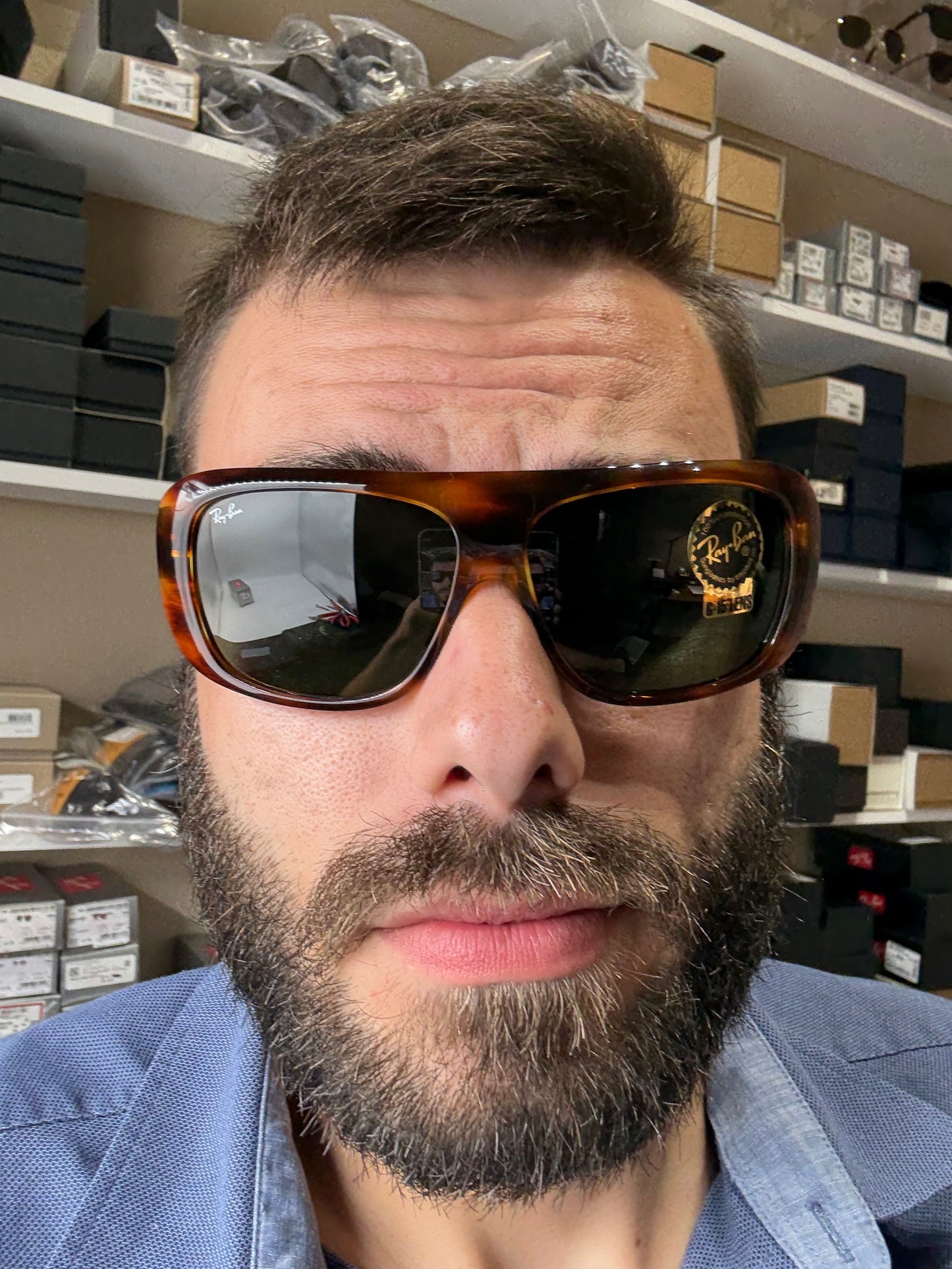 Ray-Ban BLAIR 61mm Stripped Havana 954 / 31 G -15 NEW