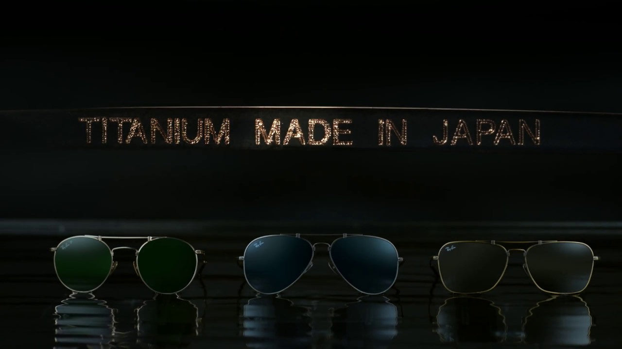 Ray-Ban Caravan Titanium 58mm 23K Gold Plated Frames / Polarized Glass Lens 9143 Made in Japan NEW