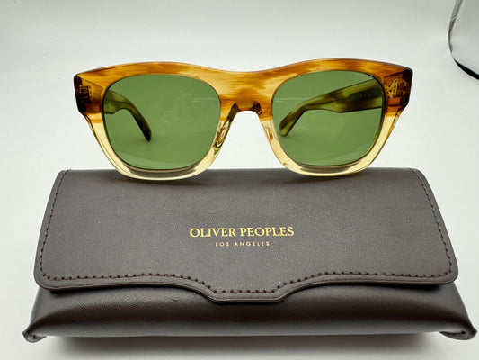 Oliver Peoples Keenan 51mm OV 5418 SU Honey VSB GREEN C Preowned