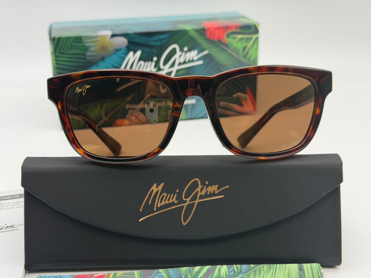 MAUI JIM KAPI'I 54mm Shiny Dark Havana / HCL Bronze Polarized MJ617-10 Italy NEW