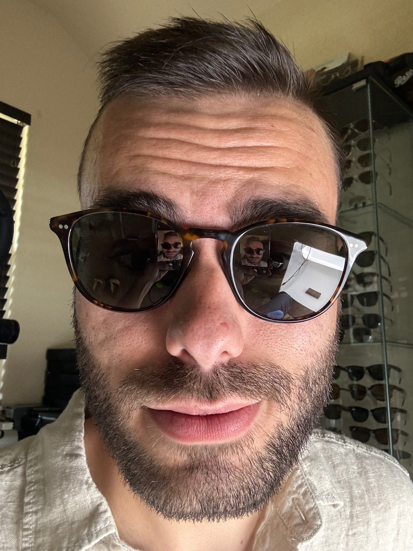 Oliver Peoples Forman 51mm GM2 / G -15 Polarized Lens Italy Open Box