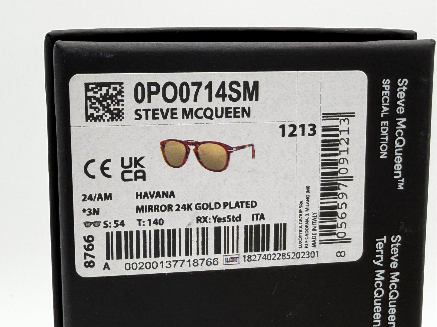 Persol 714 Steve McQueen 54mm Havana 24k Gold Plated Limited Edition PO 0714SM 24 / AM NEW