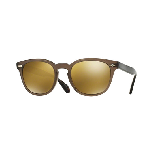 Oliver Peoples Sheldrake Plus 52mm OV 5315 SU 1494W4 Taupe Crystal Gold Mirror Italy Preowned