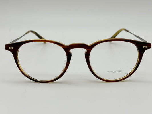 Oliver Peoples Ryerson 47mm Amaretto / Stripped Honey Demo Lens eyeglasses Italy NEW