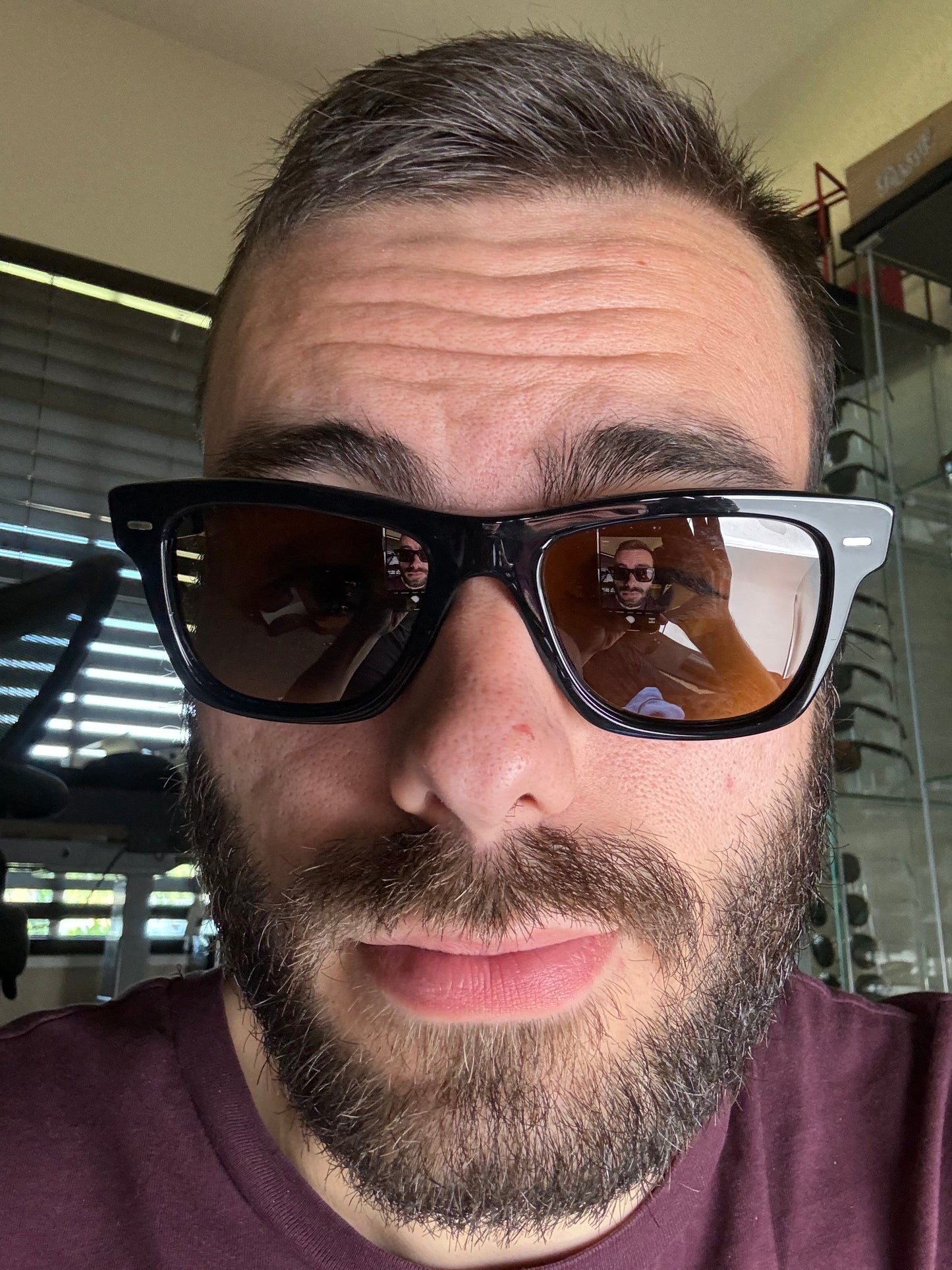 Oliver Peoples Re/Done Oliver Sun 51mm Black True Brown Glass Lens Limited Edition Preowned