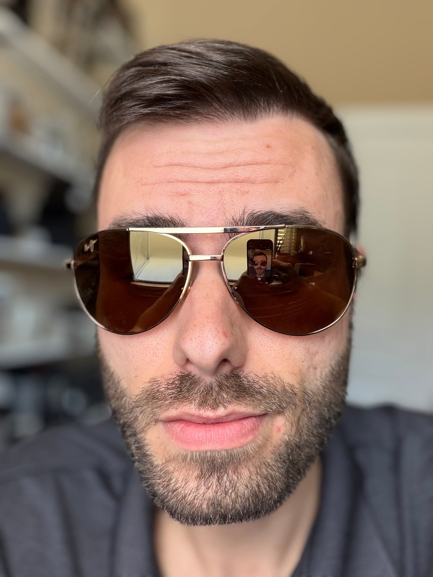 Maui Jim Seacliff 61mm Aviator Gold / HCL Bronze MJ 0831 Italy NEW