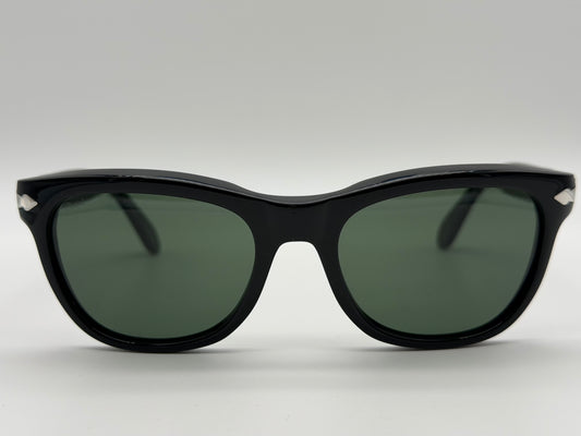 Persol PO 0086s 57mm Black / Green 95 / 31 Italy Preowned