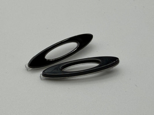 Oakley Drop Point Double Edge Ridgline Straight Back Replacement Icon Shiny Black