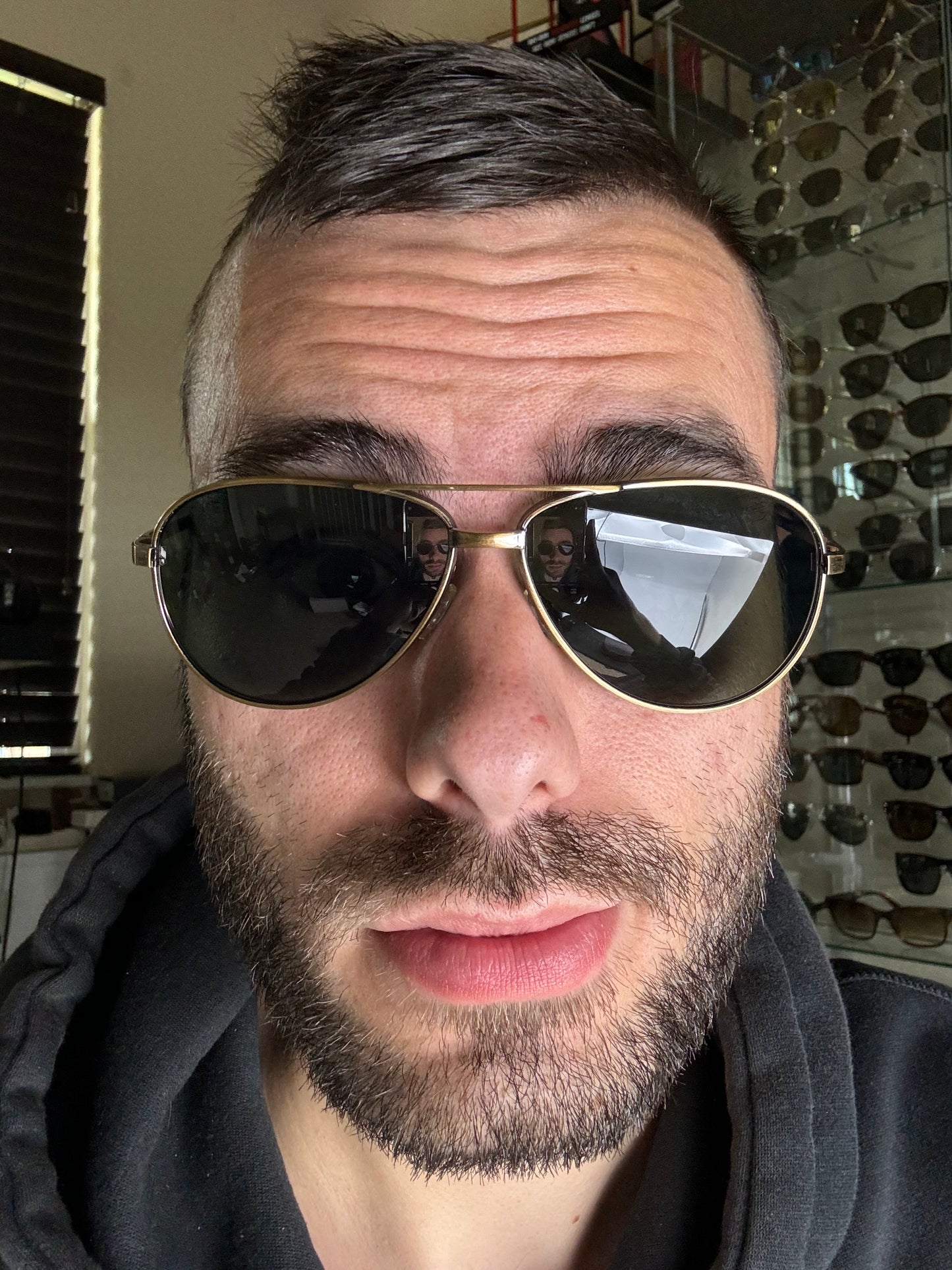 Oliver Peoples Copter 62mm Antique Gold G 15 Polarized VFX Glass Lens OV 1120 st Open Box