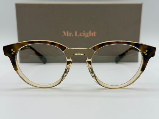 Mr. leight Audrey C 46mm CROWN SHELL - ANTIQUE GOLD Demo Lens Japan Open Box