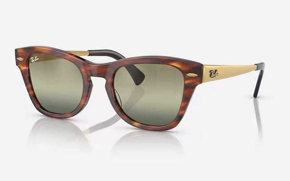Ray-Ban RB 0707 SM 53mm Stripped Havana / Green Vintage 954 / G4