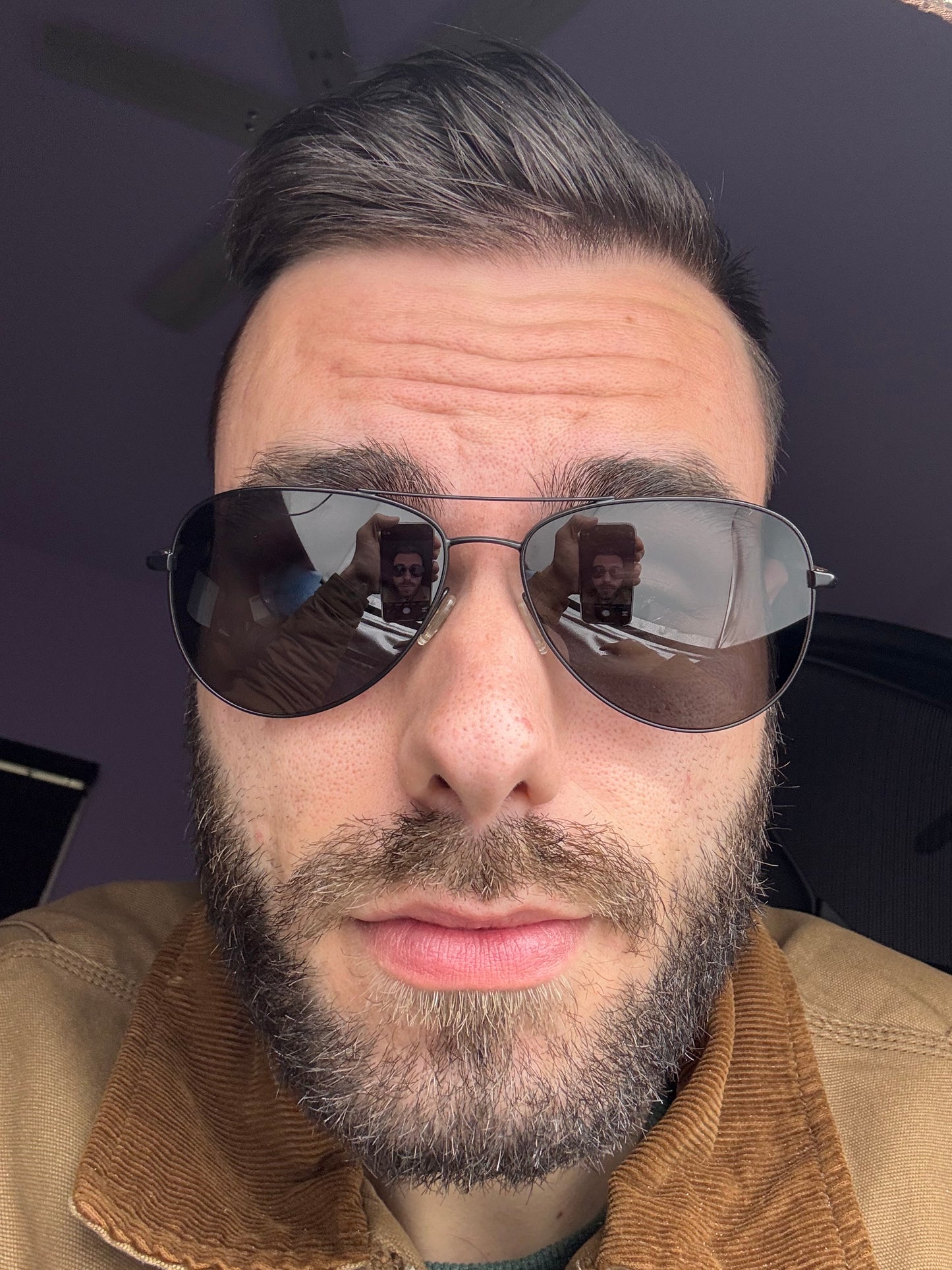 OLIVER PEOPLES KANNON Aviator 59mm OV1191S 5062/K8 VFX+ POLARIZED BLACK AUTHENTIC ITALY USED