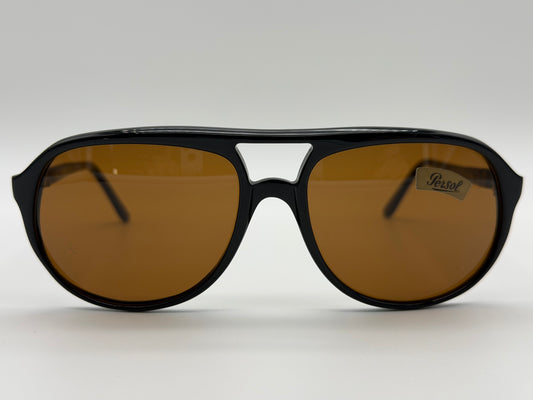 Persol RATTI Vintage 56mm Aviator Black / Brown 93135
