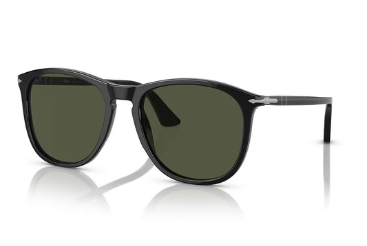 Persol PO 3314S 55mm 95 31 Black / Green Glass Lens Italy NEW