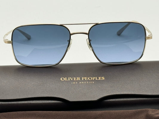 Oliver Peoples × THE ROW VICTORY LA 54mm Gold Blue Gradient OV1246ST 5292Q8