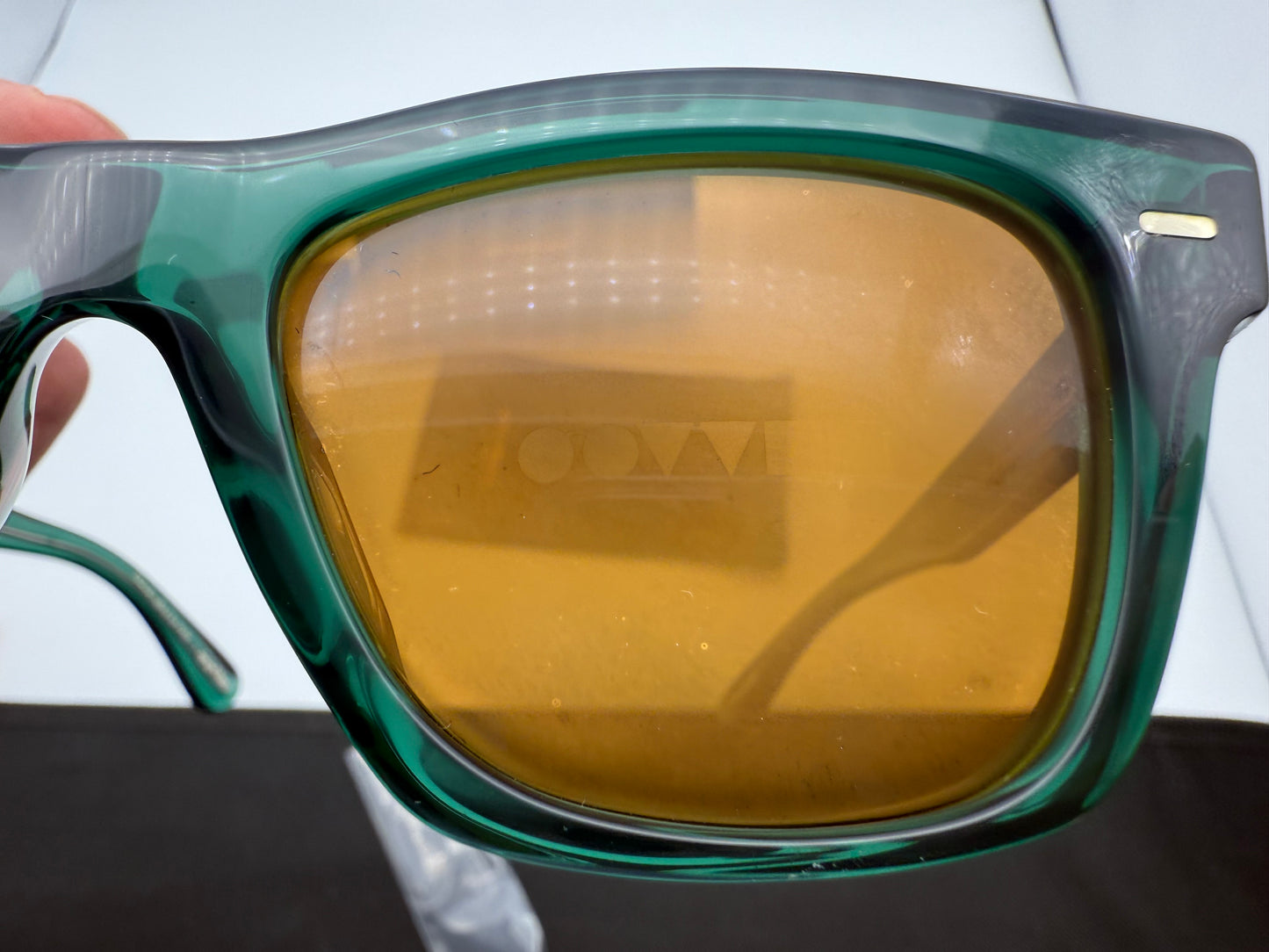 Oliver Peoples Oliver 51mm Translucent Dark teal / Cognac OV 5393 SU 176353 Italy NEW