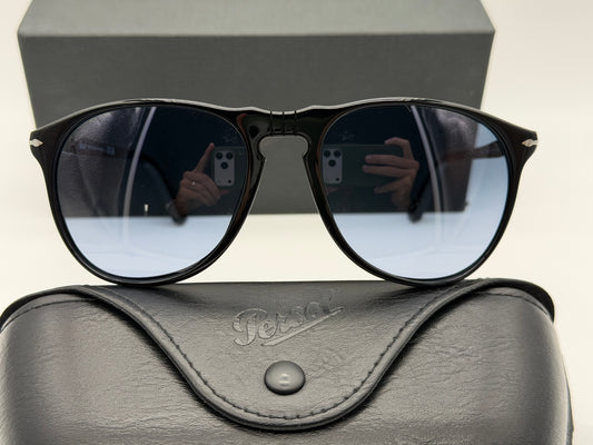 Persol PO 9649 S 55mm Black / Azure Gradient Blue 95 / Q8 Italy NEW