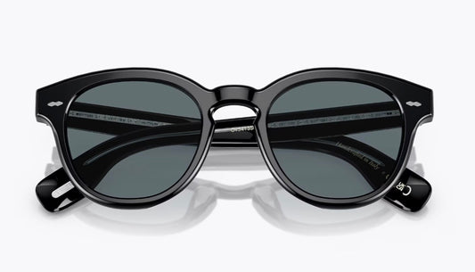 Oliver Peoples Cary Grant Sun 50mm OV 5413 Black / Blue Polarized 14923R Italy Preowned