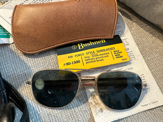 Vintage Bushnell Aviator SPORTPAK Shooting Glasses Binoculars Set produced by Bausch & Lomb