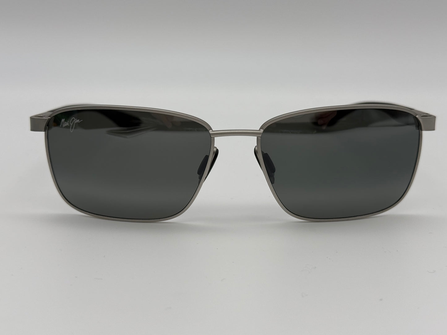 NEW Maui Jim KAALA 58mm Silver Brushed, Gray ST Glass Lens Polarized Sunglass 856-17 Open Box