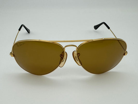 Vintage Ray Ban Aviator 62mm B20 Chromax Gold Drivers Lens READ
