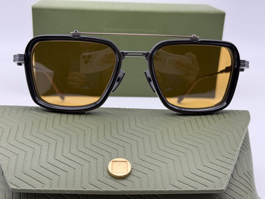 Akoni Solis 51mm Black Iron - Bronze - Black Crystal / Senape Lens Japan Open Box