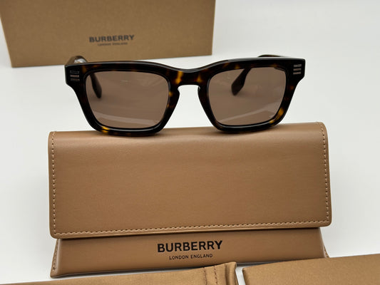 Burberry BE 4403 Wayfarer 51mm Dark Havana / Dark Brown 300273 Italy NEW