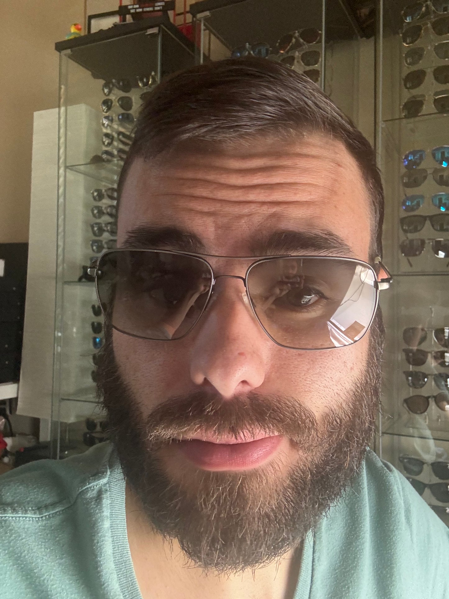 Oliver Peoples Clifton 58mm Antique Pewter Shale Gradient OV1150S 528932 Open Box