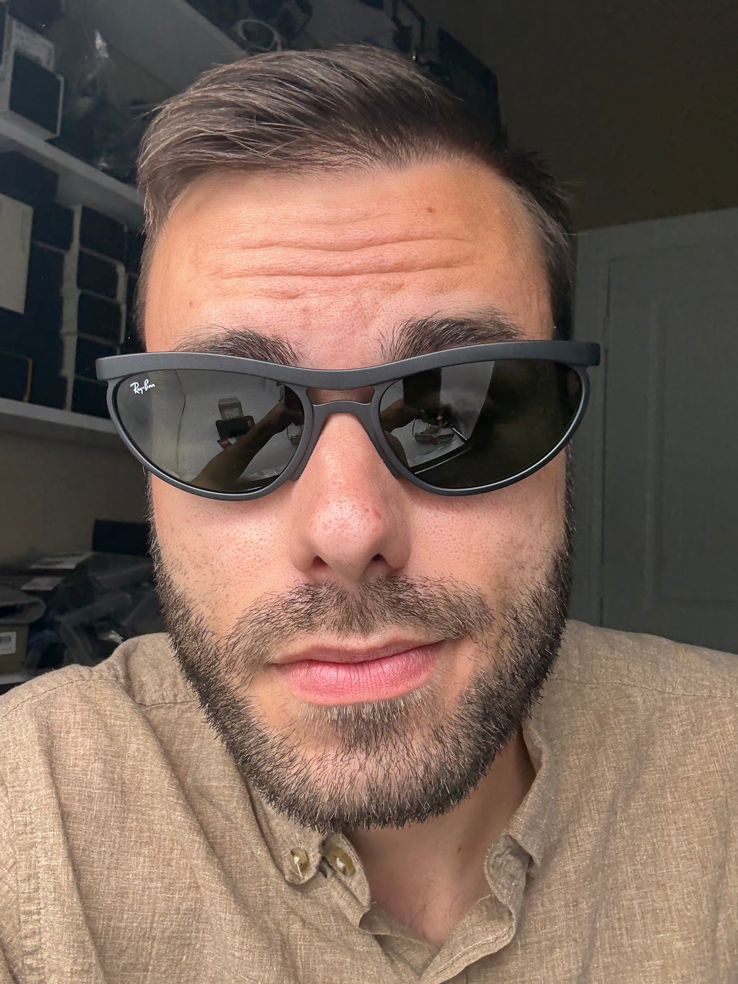 Ray-Ban Predator Liteforce 59mm Sand Black / Dark Green RB 4453 601-S 71 NEW