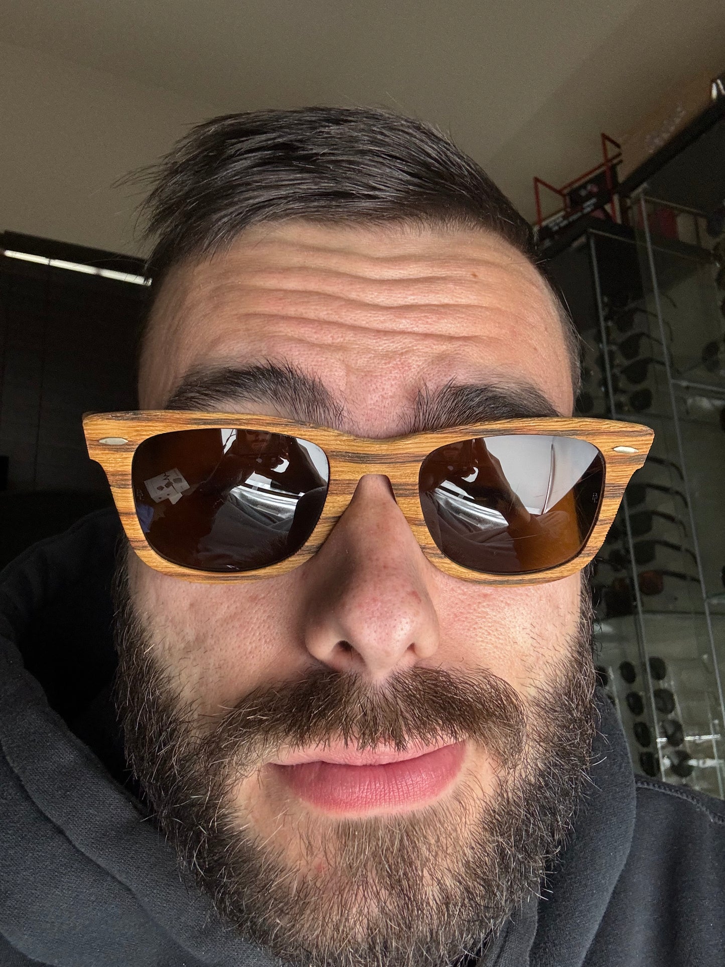 Vintage Ray-Ban Wayfarer Woodies 50mm L1582 Driftwood B-15 Sunglasses Preowned