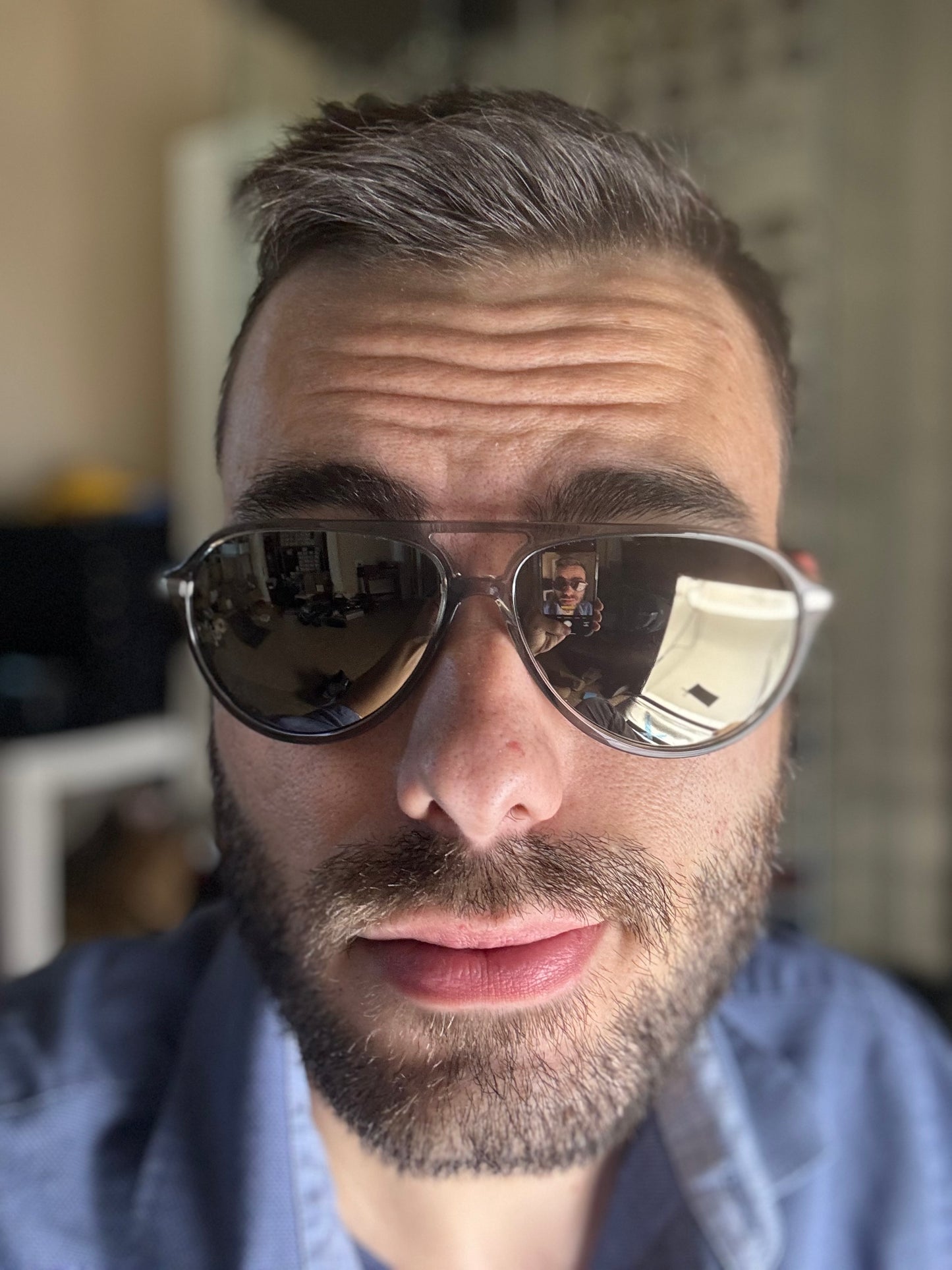 OLIVER PEOPLES BRAEDON 60mm OV 5340SU 113239 Grey / Silver Mirror factory second