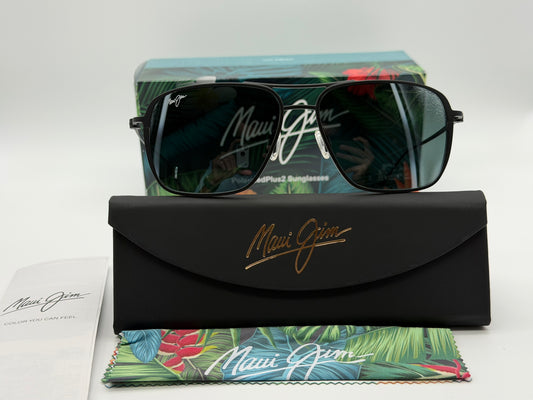 MAUI JIM Beaches 57mm 541N-2M Black Titanium / Neutral Grey POLARIZED Sunglasses Japan NEW