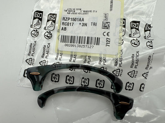 Genuine Ray Ban RB3016 Clubmaster Replacement Gray Green Tortoise Fleck Front Browbars 49mm Authentic NEW