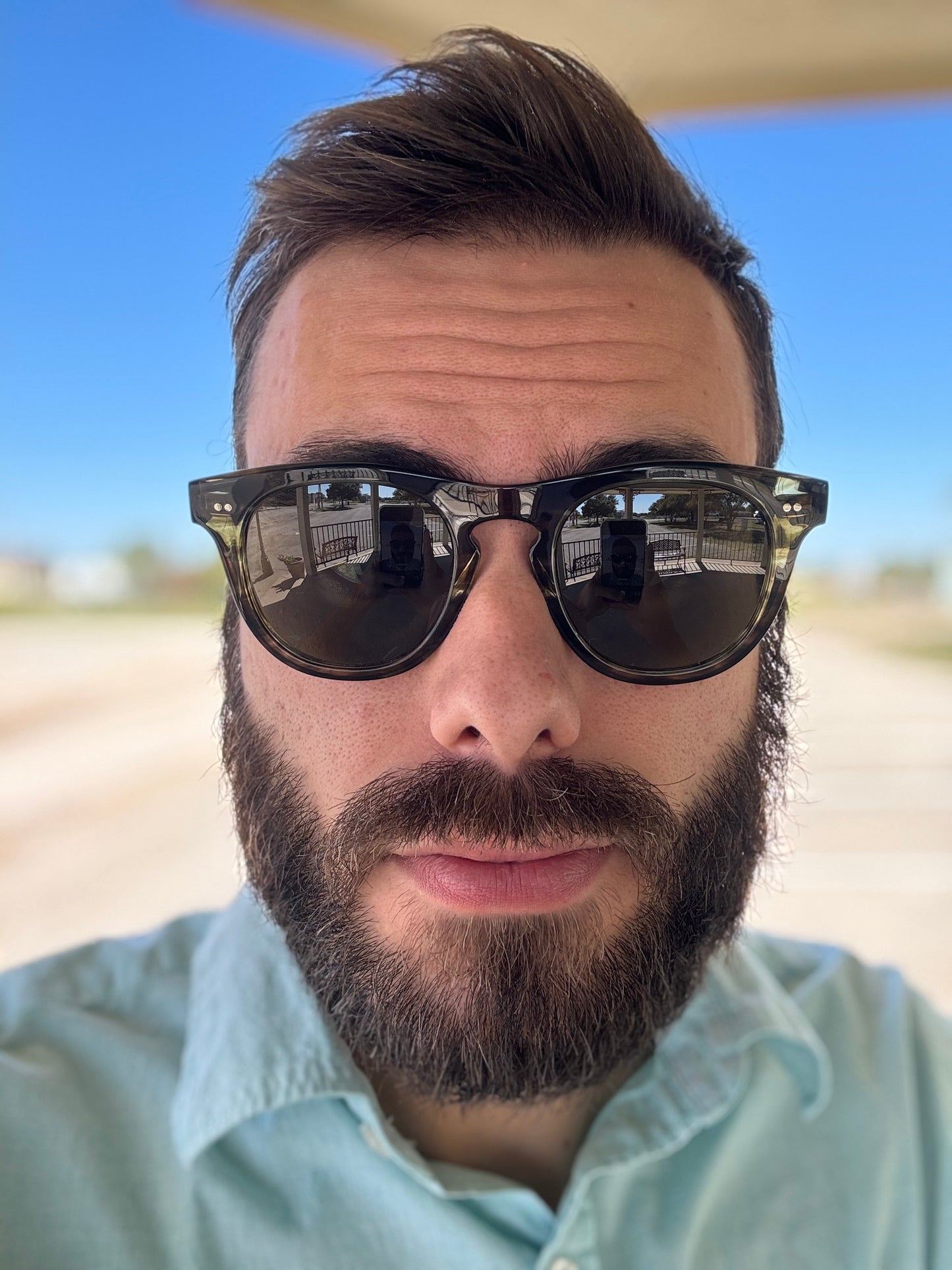 Oliver Peoples Rorke 47mm OV 5509 SU Soft Olive Gradient G-15 173552 Japan NEW