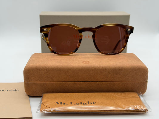 Mr. Leight Hanalei S 45mm Koa / Antique Gold w/ Azalea Lenses Japan NEW