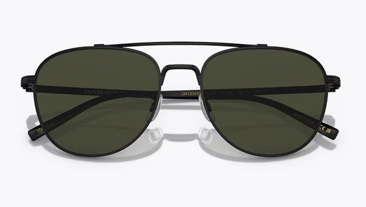 Oliver Peoples Rivetti 55mm Matte Black / G1-5 Polarized Glass Titanium OV 1335 ST 5017 - P1 Preowned