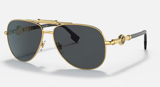 Versace VE 2236 59mm Gold / Dark Gray 100287 Italy